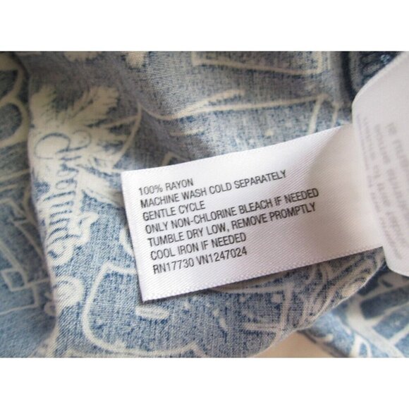 Men Goodfellow 100% Rayon Button US City Print Short Sleeve Shirt Sz XL (MT390) - Picture 8 of 8